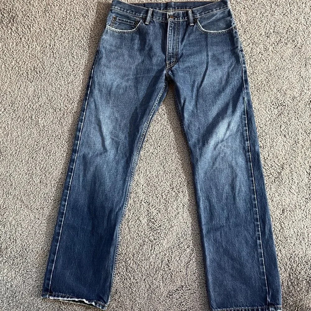 Levi's Classic Straight 505 Jeans in Men's Size W32 L30, Dark Wash - Made in USA